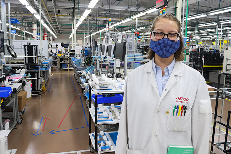 Olivia Lazar works at DENSO Manufacturing.