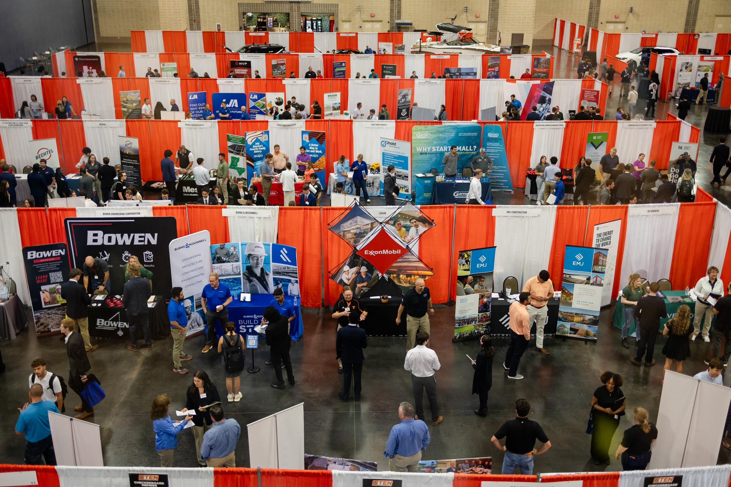 overhead view of the Engineering Expo