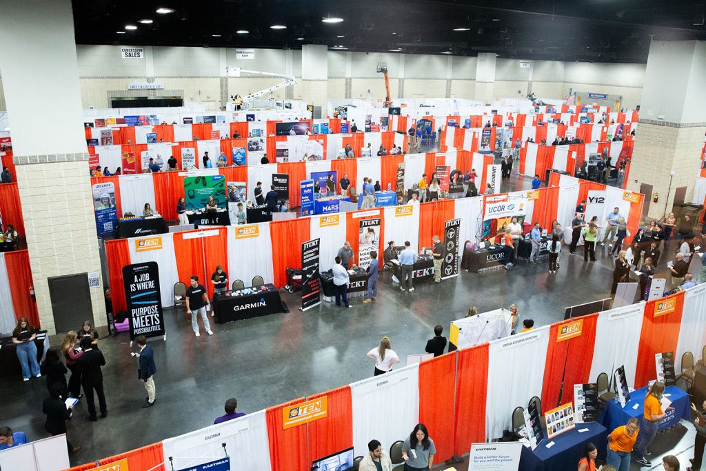 overhead view of the Engineering Expo